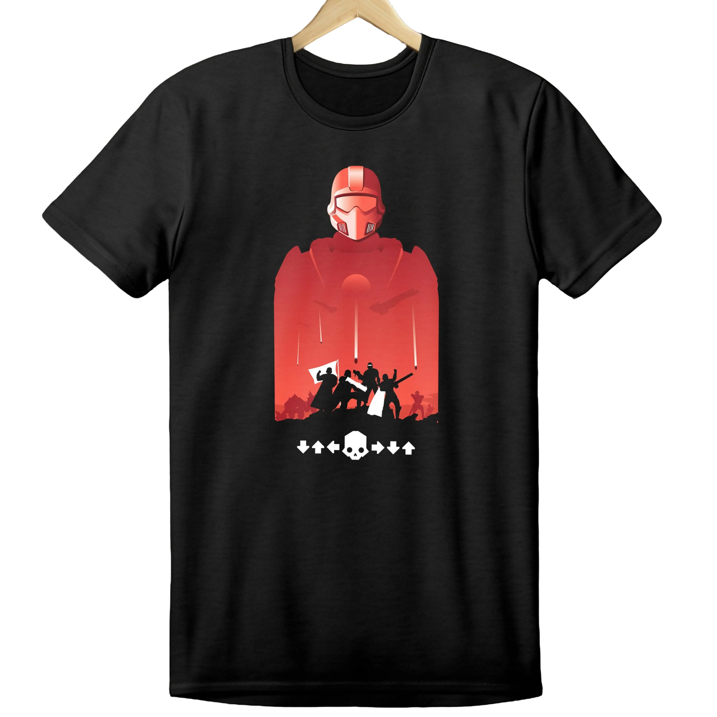 Helldivers2 T-Shirt Black Red Helldivers T Shirt Tshirt Helldiver Game