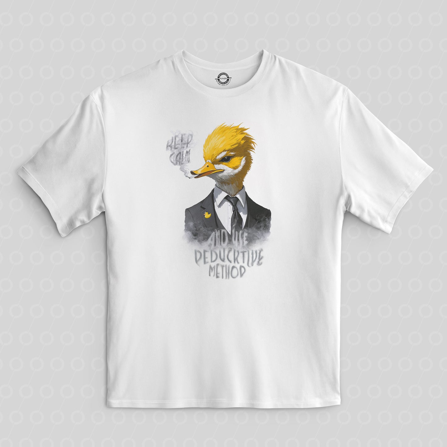 T-Shirt, Unisex, Duck, Sherloch, Ducky, Deducktive, Detective, Noir, Yellow