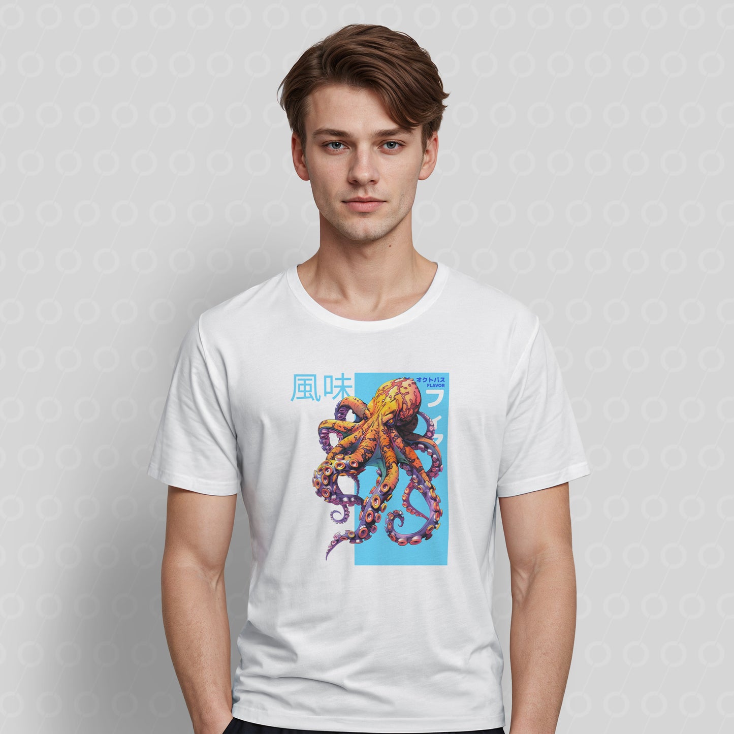 Octopus Monster Japan Anime Manga T-Shirt White Red T Shirt Tshirt