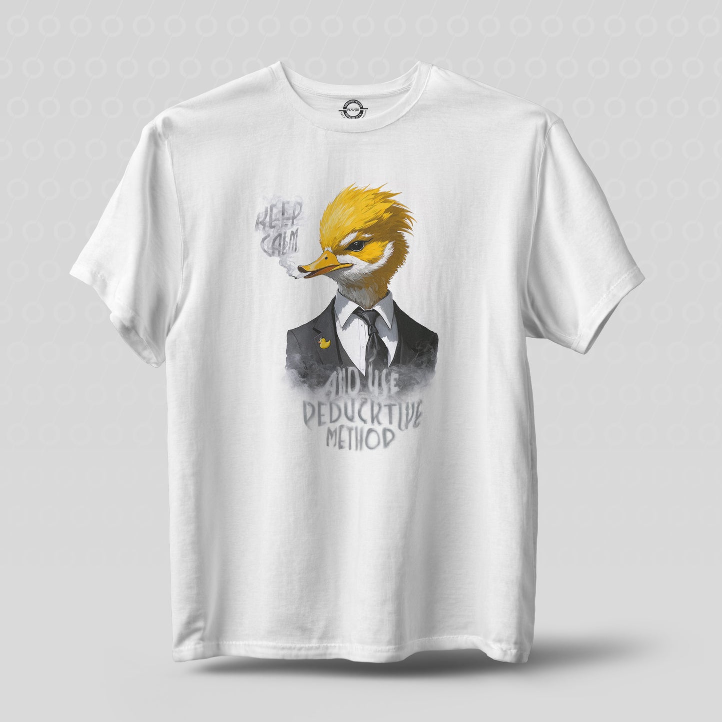 T-Shirt, Unisex, Duck, Sherloch, Ducky, Deducktive, Detective, Noir, Yellow